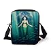 Produktbild LULABE Mermaid,Fairytale Mermaid With Fish in Sunbeams Sunlights Magical Underwater World,Green Aqua Purple Print Kids Crossbody Messenger Bag Purse