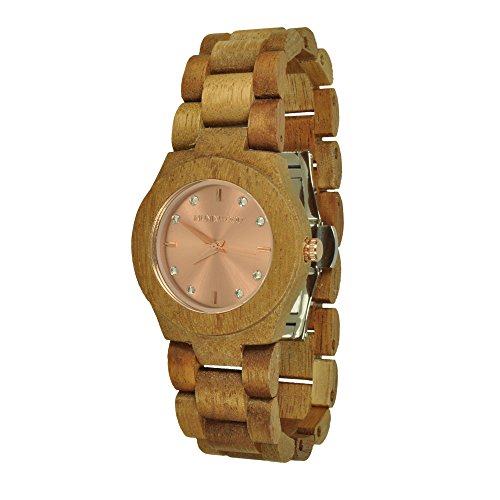 Munixwood Diamond Holzarmbanduhr mit Swarovski Steinen Koa Holz Munixwood Diamond Holzarmbanduhr mit Swarovski Steinen Koa Holz