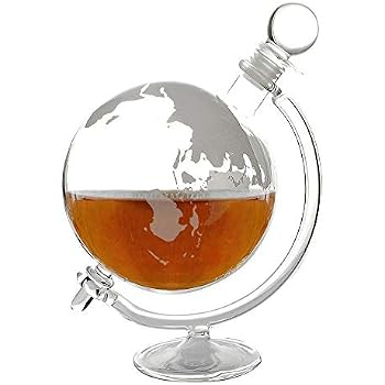 Carafe à Whisky Globe Terrestre Avec Voilier – Support Bois Gravé Nom – 650 Ml – Décoration Et Dégustation – AMAVEL - 8