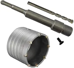 DUMDAAR Concrete Wall Drill Bit Air conditioning Hole Saw Cutter with 160 mm Connecting Rod (65mm bit with 160mm rod)