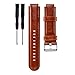 Produktbild Hunpta Ersatz-Band Lederuhrband + Werkzeug für Garmin Forerunner 220 230 235 (Braun)