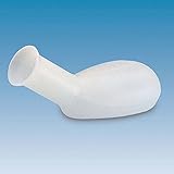 orinal botella Fabricado en Polietileno virgen. Forma anatómica, con la boca diseñada especialmente para ýevitar daños al usuario. Graduado cada 100 cc. hasta los 1000 cc. 70 gr de peso en vacío.