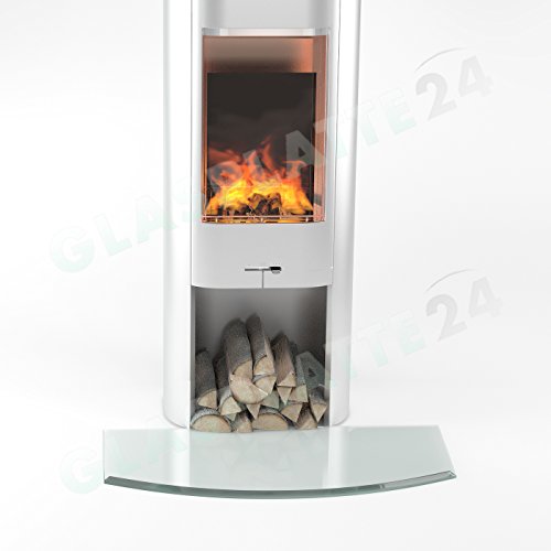 Funkenschutzplatte Form G30 Glasplatte Bodenplatte Kaminplatte Funkenschutz Ofenplatte Kaminglas Funkenschutzplatte 6mm ESG Glas T: 500mm x B: 1000mm - 2