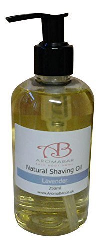 Natural Shaving Oil with Lavender Essential Oil for sensitive skin 250ml Pump Dispenser