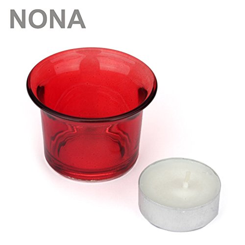 NONA 4,5 cm Teelicht-Gläser – Neun im Set – GRÜN – Teelichtglas Kerzenglas Kerzengläser Teelichthalter - 3