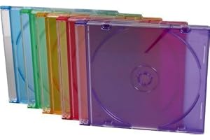OTHER Slim JEWEL Boîtiers en plastique CD DVD multicolore 10 Pk
