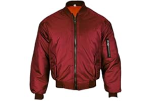 GENERIC MMK® Men's Classic A1 Bomber Jacket Casual Warm Lightweight Sportswear Windproof Winter Outwear Zip Waterproof Military Coat Plus Size S-5XL