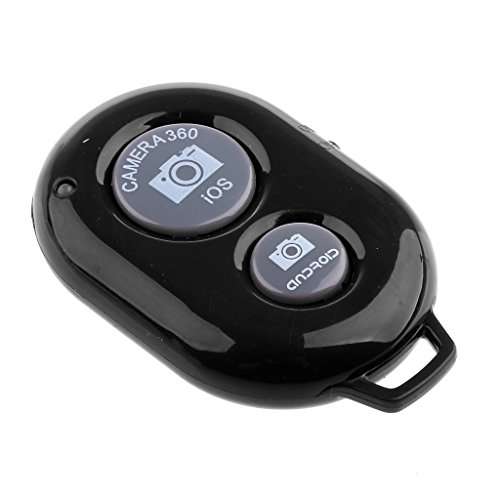 MagiDeal Pulsante di Scatto Remoto Bluetooth Monoposto Stick Selfie per Cellulare Android iPhone iPad Tablet - Nero