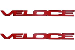 GRFIT Car Lettering Decorazione Logo Veloce, per Alfa Romeo Giulia Stelvio Sostituzione Logo Adesivo 3D per Auto,Red