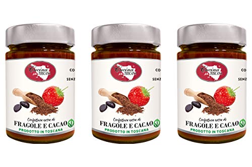 Confettura Extra di Fragole e Cacao Artigianale 3x320g Cucina Toscana