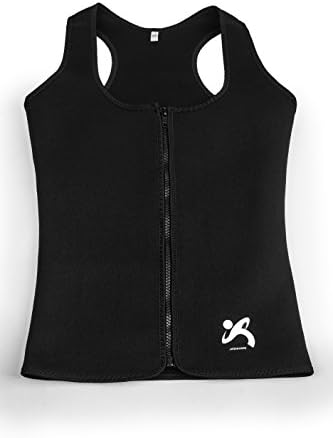 SANJIN Womens Neoprene Training Body Shaper Slimming vests VS002 (black, S)