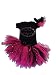 Pink Bat Girl Superhero Rhinestone Vest Tutu Skirt (1-2 years)
