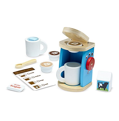 Preisvergleich Produktbild woodienchen - Kinder Holz Spielzeug Kaffeemaschine Kaffeeautomat für die Kinderküche, 2,5x33x10cm, Natur