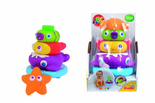 Simba 104019678 – ABC Stapelfreunde für Badewanne 13,5cm - 5
