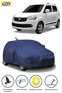 JBR Waterproof CAR Cover for Maruti Suzuki Wagon R with Side Mirror Pocket - Blue