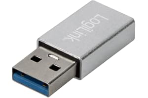 LogiLink USB 3.2 Gen1 adapter typu C, USB-A (wtyczka) na USB-C (gniazdo), srebrny
