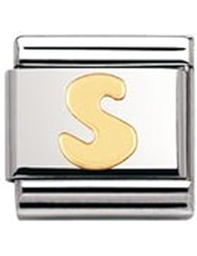 Nomination Composable Classic BUCHSTABEN Edelstahl und 18K-Gold (S) 030101