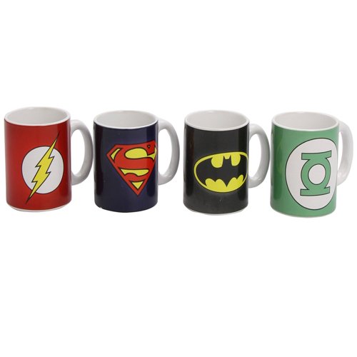 3058 - Taza Logos DC Comics Set Café (4 Tazas)