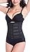 FLYCHEN Women Yoga Gym Cincher Elastic Shapewear Slim Steel Bones Corset Black UK 14-16(XXL)