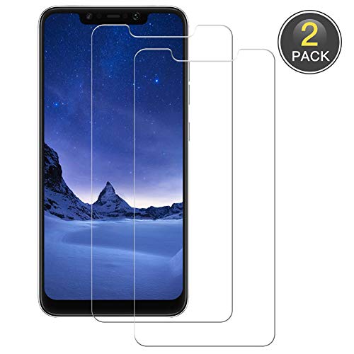 POOPHUNS 2 Pezzi Vetro Temperato Xiaomi pocophone F1, Pellicola Protettiva in Vetro Temperato Screen Protector Xiaomi pocophone F1, Protezione Schermo 9H Durezza, Anti-Graffio, Senza Bolle