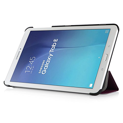 iHarbort® Samsung Galaxy Tab E 9.6 Hülle – Ultra Slim Leder Tasche Hülle Etui Schutzhülle Für Samsung Galaxy Tab E 9.6 Zoll T560 T565 Case Cover Holder (Galaxy Tab E 9.6, lila) - 2