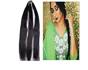 Prime Prandi For Girls And Woman For Punjabi Festivals, Pranda Hair Styelish, Pranda Chhoti, Pranda Jewellery, Artificial Hair Prandi, 22 Inches, Black Pack Of 1