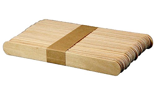 Holzspatel zum Auftragen von Wachs und Zuckerpaste für die Haarentfernung – 100 Stück – 2×15 cm - 2