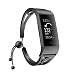 Produktbild Armband für Fitbit Charge 3, Smartwatch Zubehör Fashion Edelstahl Runde Beads Ersatzarmband Armbänder Smartwatch für Männer Frauen (Schwarz)