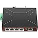 Produktbild LAN-Adapter,TwoCC Caixa De 5 Portas Metall Industrie Ethernet Switch 10/100 Mbps Rj45 Signal