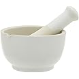 Premier Housewares Stoneware Mortar and Pestle - White,H7 x W12.50 x D12.50cm