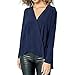 Produktbild JUTOO Topstar sitness 20 blau zalando t Shirt Damen Longshirt Shirts Langarmshirt Oversize kaufen weißes schwarz ausgefallene schwarzes Basic blusenshirt Henley Lange v Ausschnitt weiß(XL)