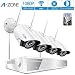 Produktbild A-ZONE (1080P) Full HD Funk Überwachungskamera Set IP Kamera 4 Kanal 1080P NVR 4*2.0MP Wlan Kamera mit Bewegungsmelder Außen, Mit Festplatte 1TB
