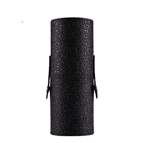WINWINTOM Leather Portable Storage Makeup Bags Brush Holder Cup (Black)