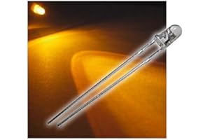 world-trading-net - 10 LED 3mm LED Jaunes Clignotantes Transparentes, diode électroluminescente, Filaire, diode Lumineuse, en Tant Que composant