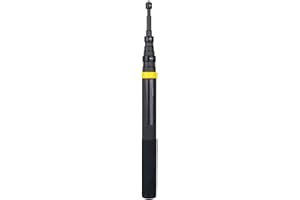 INKSOON 36 cm bis 3 m Carbonfaser unsichtbarer Selfie-Stick für insta360 Insta 360 one x3 x2 x one rs Sportkamera-Zubehör (Gold)