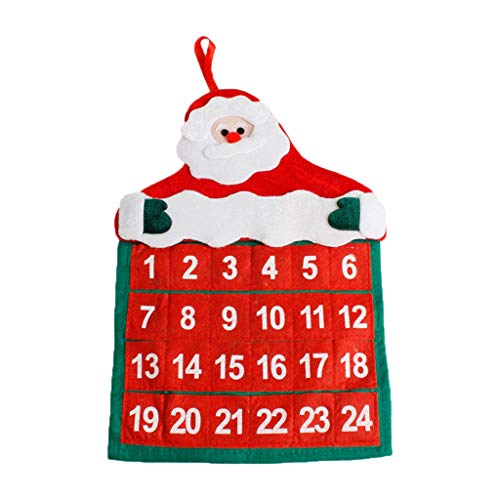 Download Guoyy Avent de Noël Père Noël Calendrier Kalendar Créatif Décor Tissu Non Tissé