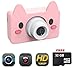 Produktbild Happyroom Kinder Kamera, Kids Camera Digitalkamera Autofokus Gesichtserkennung Auto Farbe 4 Filter mit HD 1080/ 8 Megapixel/ 2-Zoll-LCD/ 32G TF-Karte (pink)