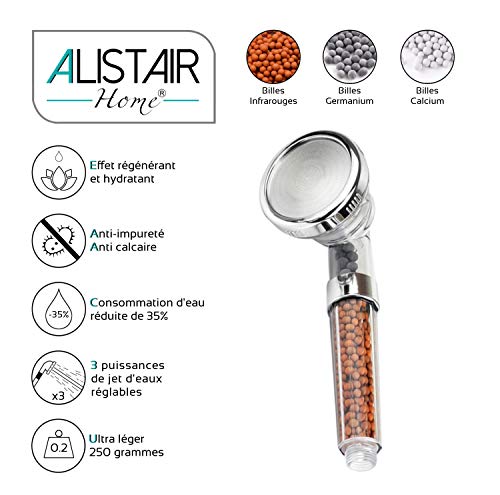 Pommeau Filtrant EcoThermale - 3 Types De Jets - Purifiant Et Régénérant