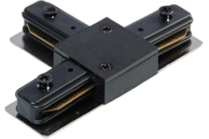 Qub – Connecteur en T pour rail monophasé – noir – raccord pour éclairage sur rail – installation facile