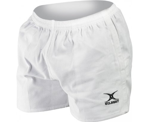 GILBERT Kiwi Short de Rugby, Blanc, 122cm (taille 48)