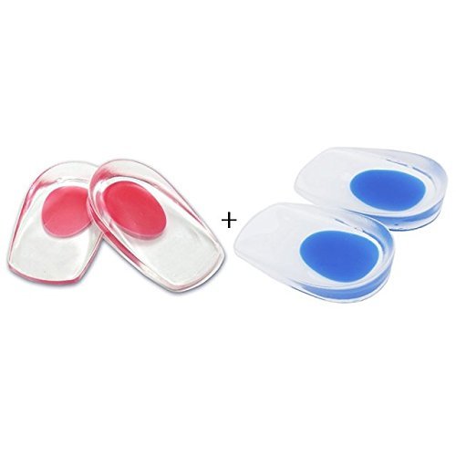 AKORD Pair of Gel Heel Cups/Support Pads Cushions for Plantar Fasciitis Pain, Pack of 2