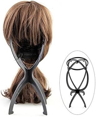 EWFSEF Black Folding Stable Durable Wig Hair Hat Cap Holder Stand Holder Display Tool（1pc）