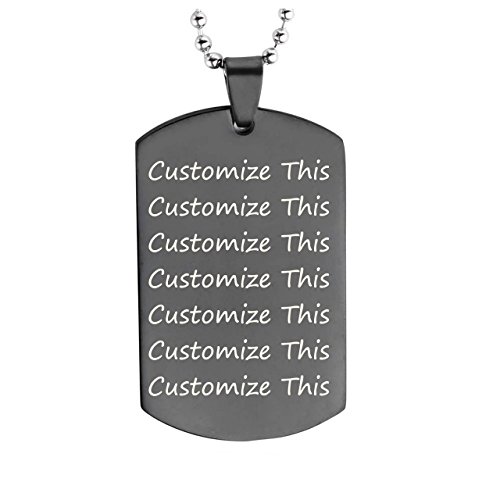 Free Engraving Personalised Military Army Style Stainless Steel