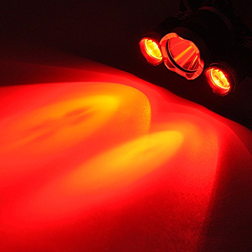 Boruit XML-T6 LED -LED Stirnlampe, LED Kopflampe mit Rotlicht für Camping, Laufen,Lesen,Fahrrad,Jagd,Angeln.mit 2*18650 Wiederaufladbare Akkus+Ladegerät+Car Charger+USB-Kabel - 8