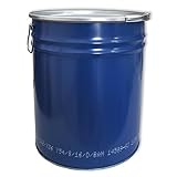 Tonneau, baril, fût métallique bleu avec couvercle 30 L (23020)