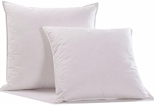 WMLGBJSD White goose feathers down pillow square pillow core cotton pillow sofa pillow, 50 * 50CM