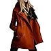 Price comparison product image Rovinci_Women Double-Breasted Long Trench Coat Turn Down Collar OL Work Office Cardigan Stand Collar Double Breasted Winter Overcoats Belted Slim Fit Blend Coat Parka