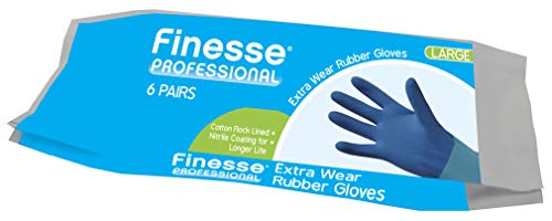 Finesse, guanti professionali per il settore della ristorazione, misura L, estremamente resistenti, confezione da 6