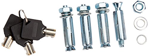 Relaxdays Absperrpfosten rund H x B x T: 65 x 15 x 13 cm Sperre von Parkplatz oder Durchfahrt klappbarer Pfeiler mit 3 Schlüsseln für Schloss als Pfosten mit roten Warnstreifen, anthrazit