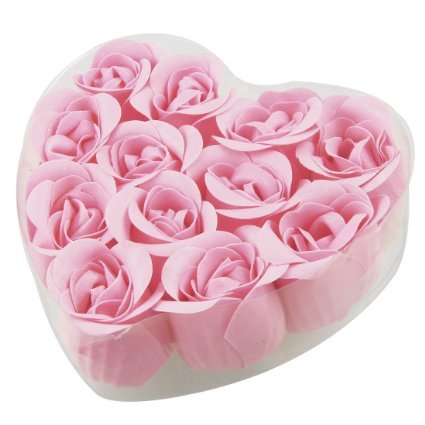12 Pcs Bathing Fuchsia Rose Bud Flower Petal Soap + Heart Shape Box RS.1620 (30.00% Off) - Amazon
